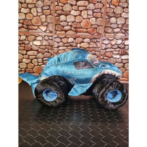 Monster Jam Megalodon Shark Monster Truck Plush 17" Jumbo #A29 - Picture 1 of 9